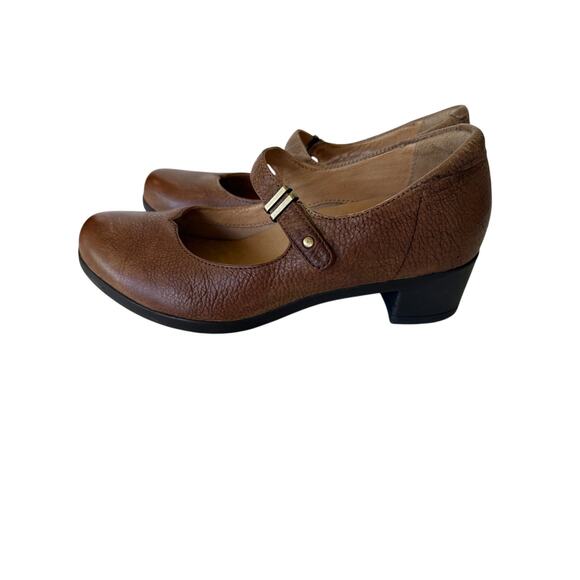 Dansko Brown Heel Mary Jane Leather shoes size 7.5 - Picture 1 of 13